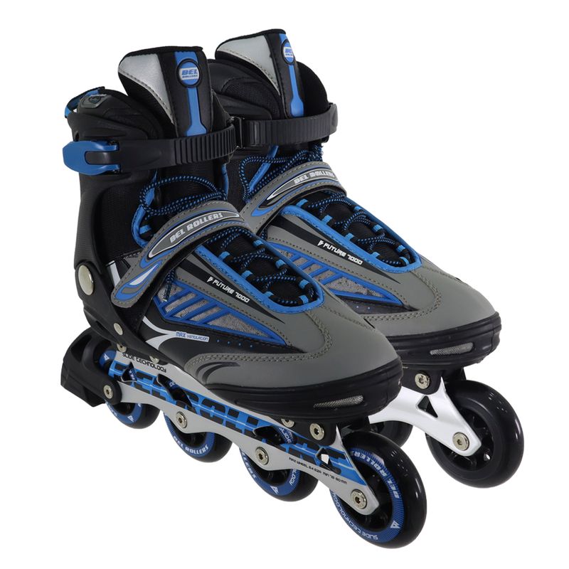 Patins-Inline-Future-Pro-Ajustavel-Azul-41-Bel