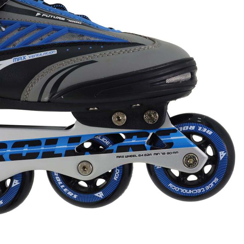 Patins-Inline-Future-Pro-Ajustavel-Azul-41-Bel