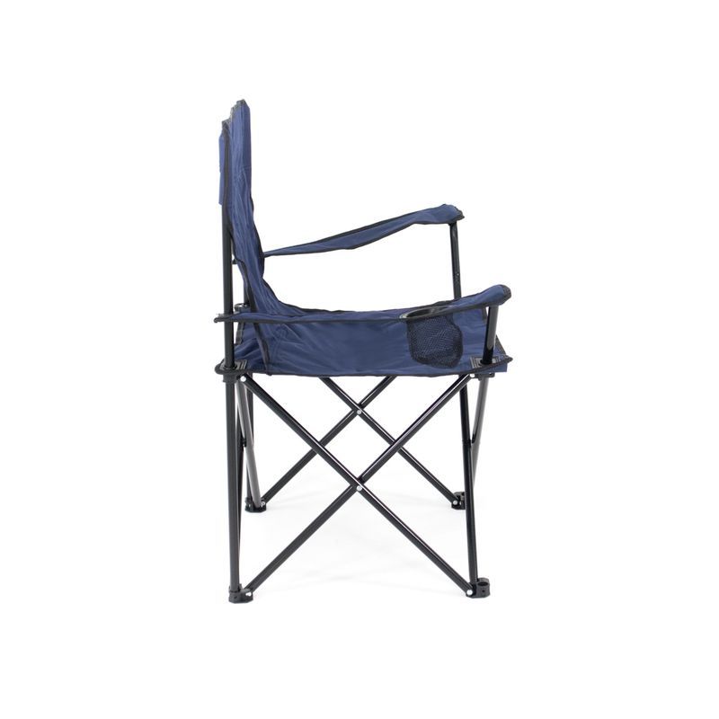 -Cadeira-Dobravel-Araguaia-Comfort-com-Braco-e-Porta-Copo-Azul-Marinho-Bel