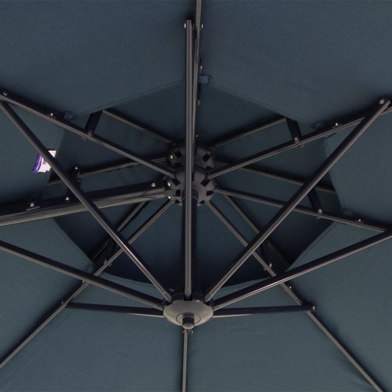 Ombrelone-Suspenso-Roma-Giratorio-360°-300m-Base-Em-Cruz-com-Suporte-Para-Luminaria-Azul-Bel