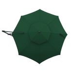 Ombrelone-Suspenso-Roma-Giratorio-360°-300m-Base-Em-Cruz-com-Suporte-Para-Luminaria-Verde-Bel