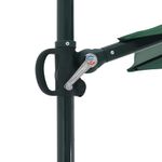 Ombrelone-Suspenso-Roma-Giratorio-360°-300m-Base-Em-Cruz-com-Suporte-Para-Luminaria-Verde-Bel
