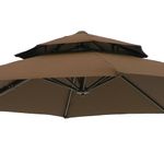 Ombrelone-Suspenso-Roma-Giratorio-360°-300m-Base-Em-Cruz-com-Suporte-Para-Luminaria-Marrom-Bel