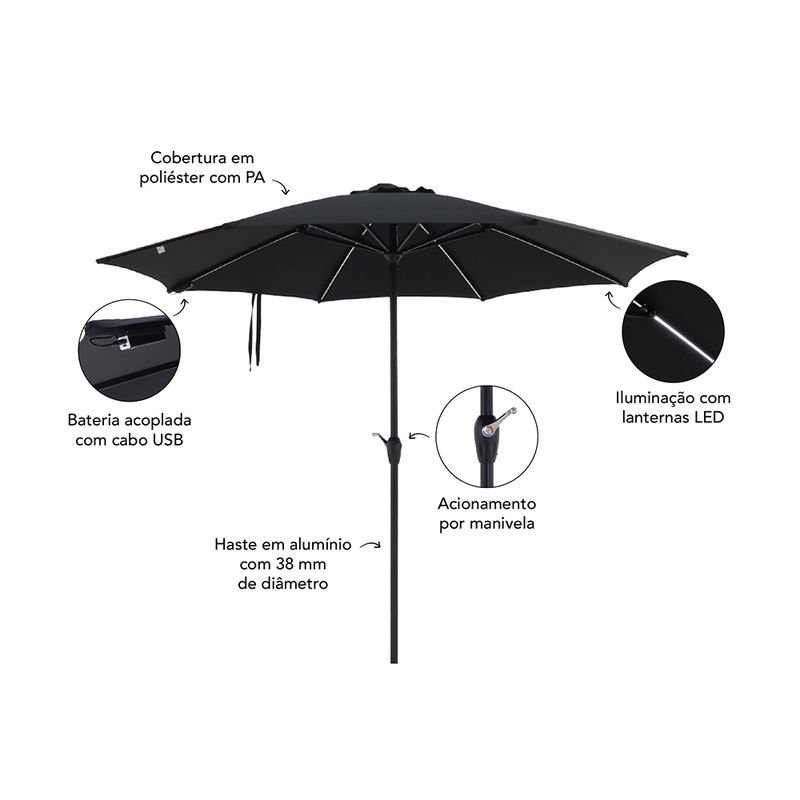 Ombrelone-Vittoria-100--Aluminio-com-Led-270m-Preto-Bel