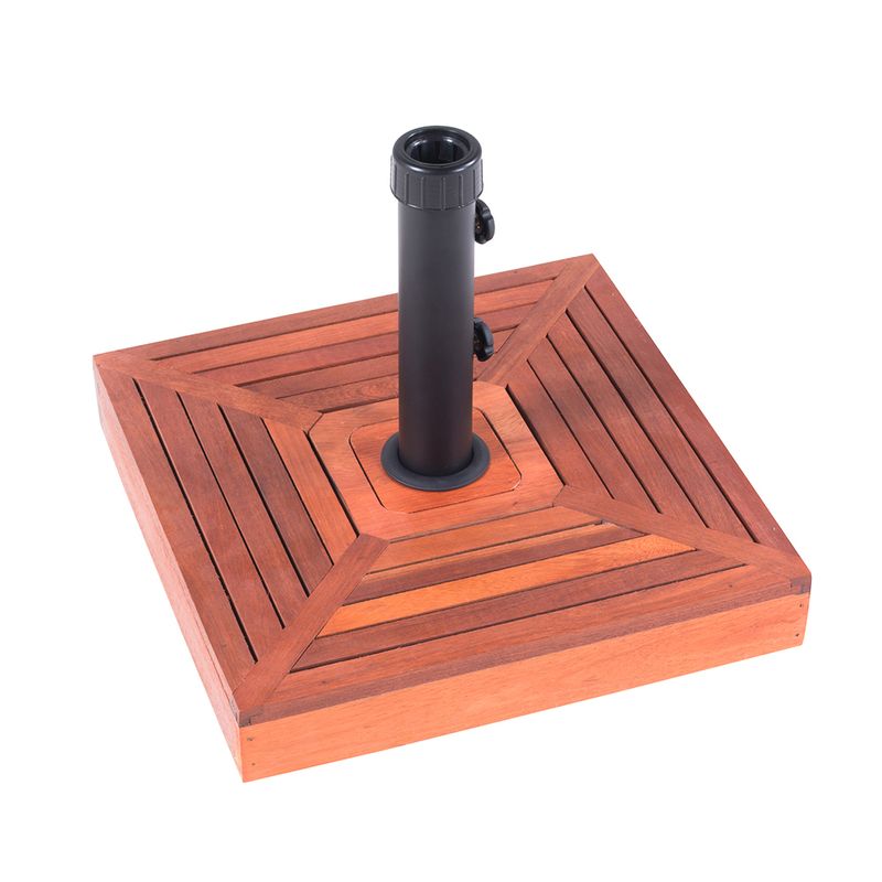 Base-Para-Ombrelone-Quadrada-Em-Concreto-com-Revestimento-de-Madeira-25-Kg-Bel