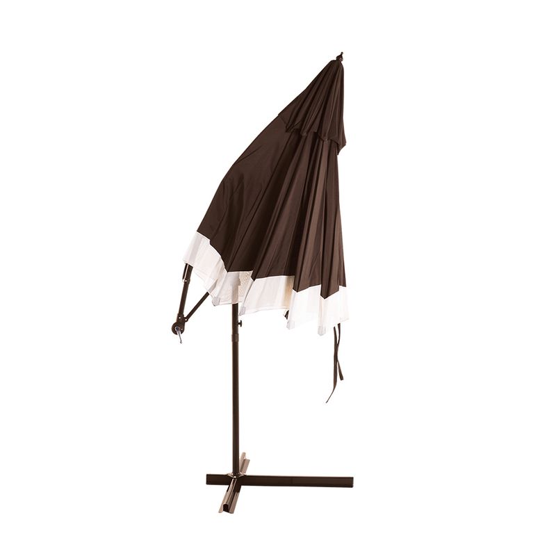 Ombrelone-Suspenso-Double-Top-Giratorio-360°--350-M-Poliester-Marrom-Bel