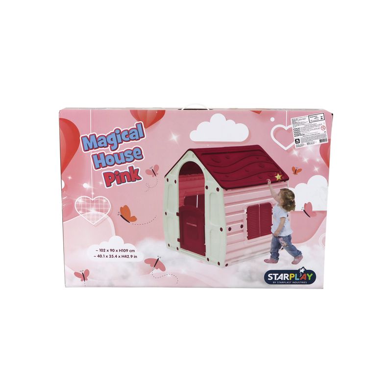 Casinha-de-Brinquedo-Magical-Rosa-Bel