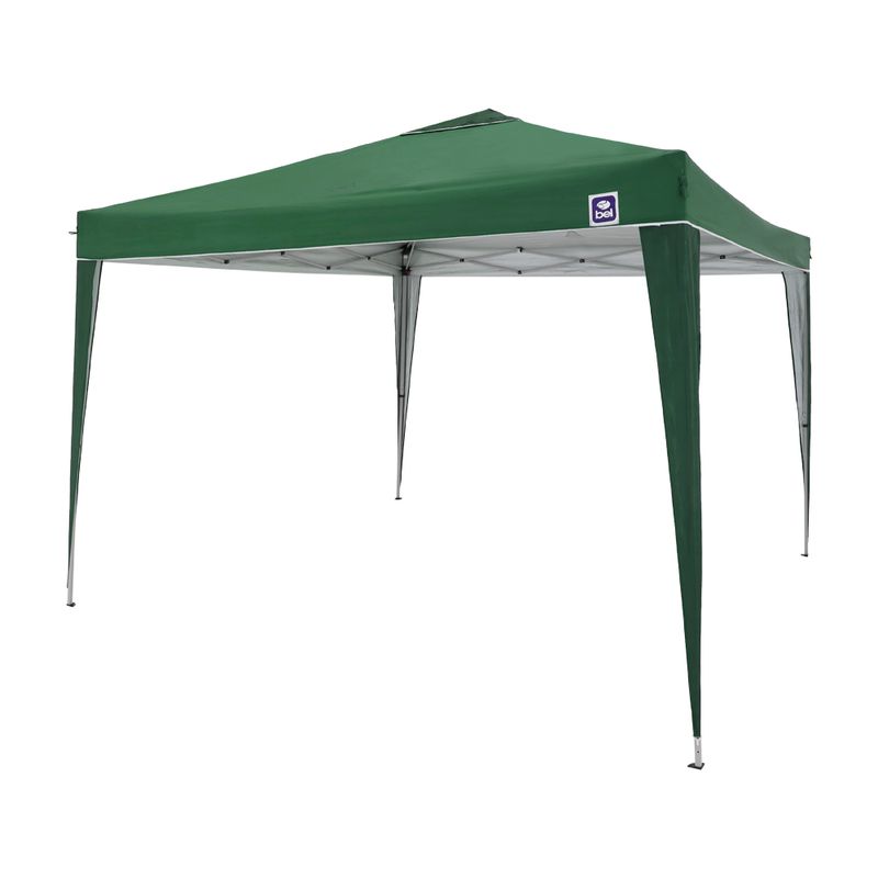 Tenda-Gazebo-Dobravel-3-M-X-3-M-Poliester-Verde-Bel-