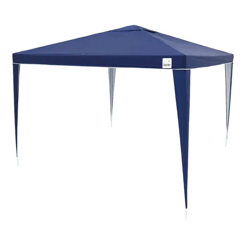 Tenda-Gazebo-Tubular-3-M-X-3-M-Poliester-Azul-Bel