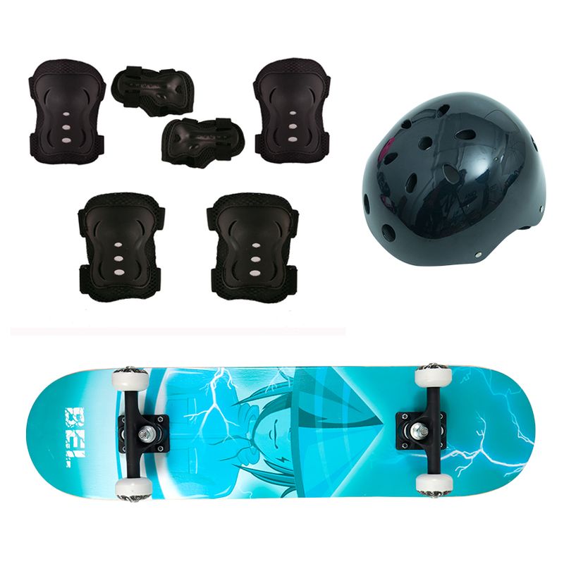 Skate-Semi-pro---Kit-Protecao-Completo-Estampas-Sortidas-Bel