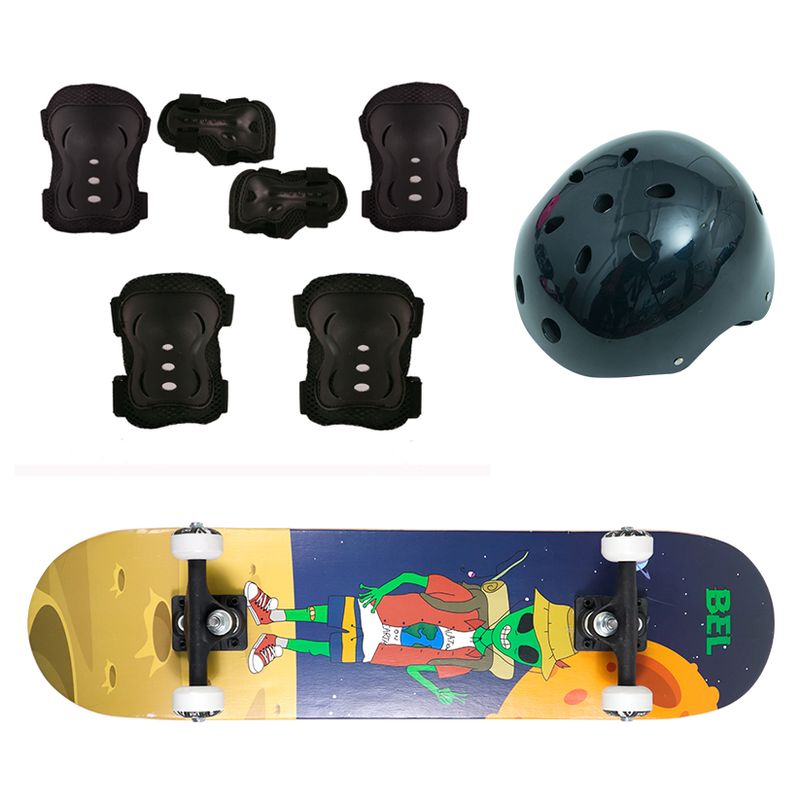 Skate-Semi-pro---Kit-Protecao-Completo-Estampas-Sortidas-Bel