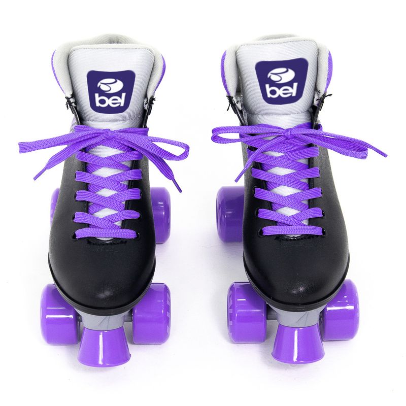 Patins-Quad-Retro-Basic-Preto---Roxo-Bel