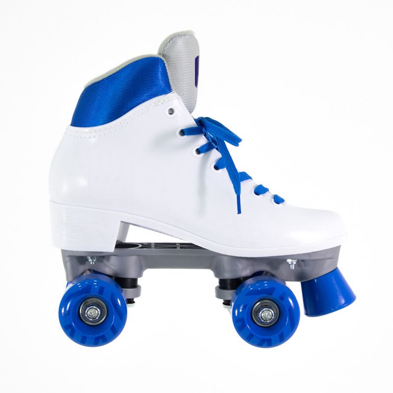 Patins-Quad-Retro-Basic-Branco---Azul-Bel
