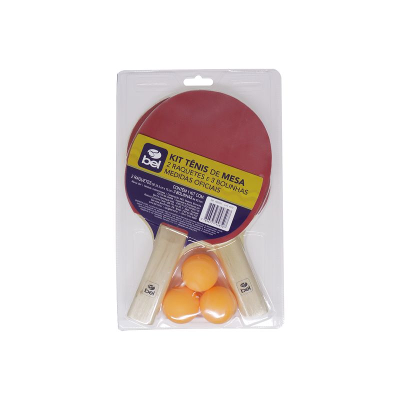 Kit 2 Raquete Tenis De Mesa Ping Pong Profissional + 3 Bola - BRA SPORT -  Kit Ping Pong - Magazine Luiza