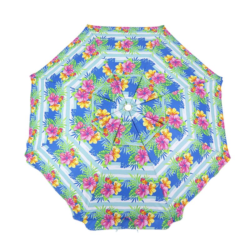 Guarda-sol-Articulado-Em-Poliester-e-Haste-de-Aluminio-240m-Floral-Bel-