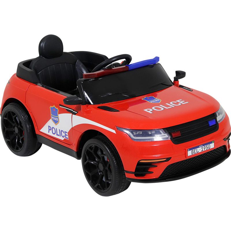 Carro-Eletrico-de-Policia-Drift-Vermelho