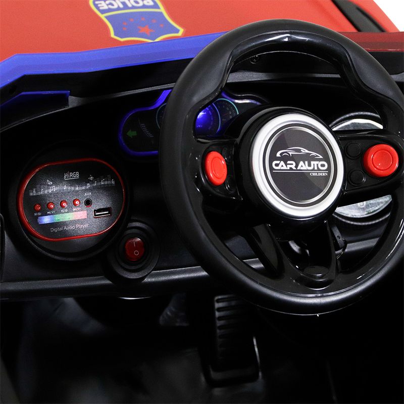Carro-Eletrico-de-Policia-Drift-Vermelho