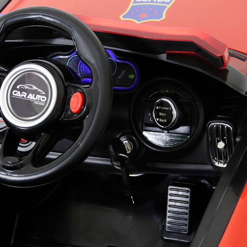 Carro-Eletrico-de-Policia-Drift-Vermelho