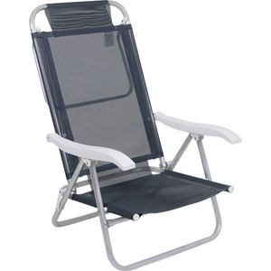 Cadeira de Praia Reclinável Sunny em Alumínio Cinza Bel