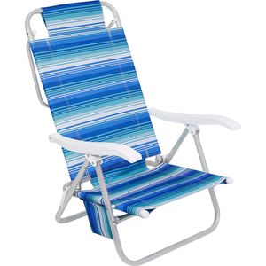Cadeira de Praia Reclinável Sunny em Alumínio Listrada Estampas Sortidas Bel
