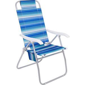 Cadeira de Praia Reclinável Prosa em Alumínio Listrada Estampas Sortidas Bel