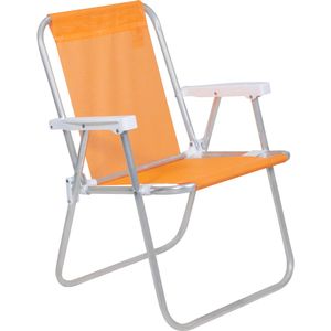 Cadeira de Praia Alta Lazy em Alumínio Laranja Bel