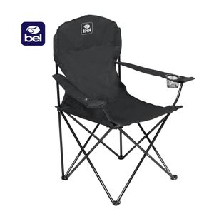 Cadeira Camping Dobrável Araguaia Comfort Max Preta Bel