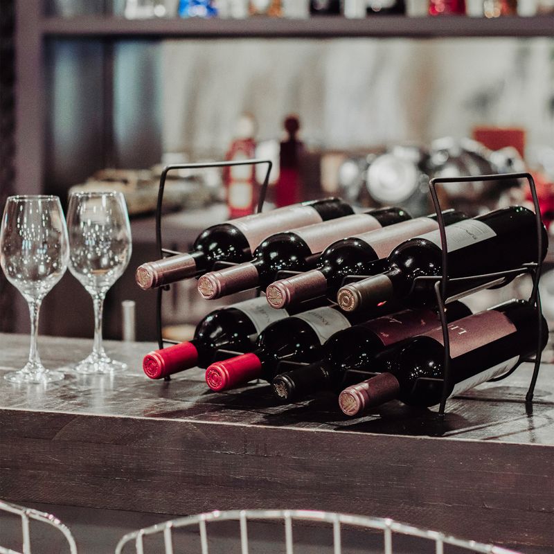 Suporte-de-Vinhos-Horizontal-Empilhavel-Preto-Viena-Bel