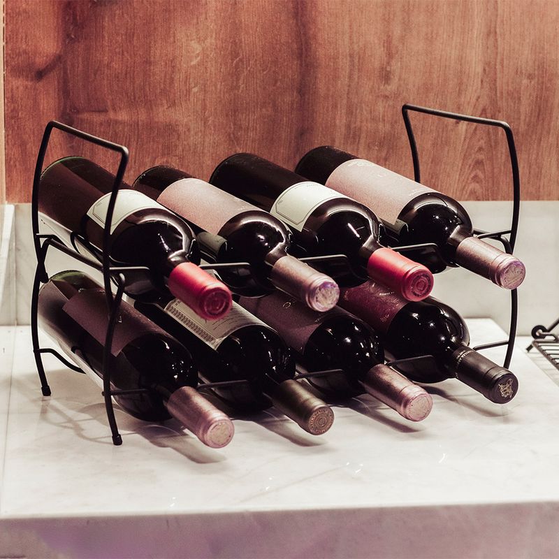 Suporte-de-Vinhos-Horizontal-Empilhavel-Preto-Viena-Bel