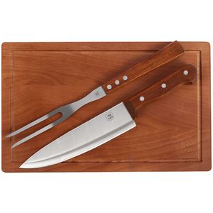 Kit Churrasco Tabua Garfo e Faca Bel