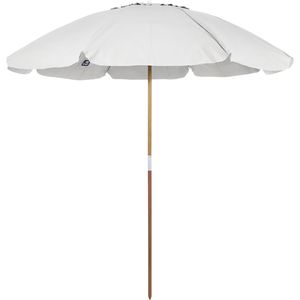 Guarda-Sol Caioba em Bagum e Haste de Madeira 2,40m Branco Bel