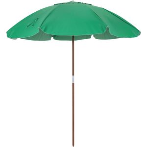 Guarda-Sol Caioba em Bagum e Haste de Madeira 2,40m Verde Bandeira Bel