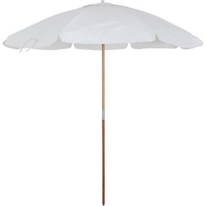 Guarda-Sol Guarapari em Bagum com Haste de Madeira 1,60m Branco Bel