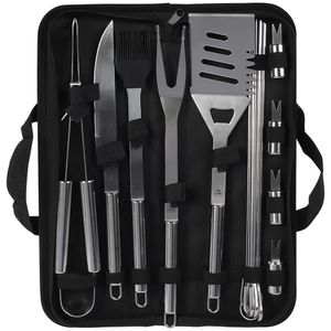 Kit Churrasco Premium em Inox 16 Peças com Estojo Bel
