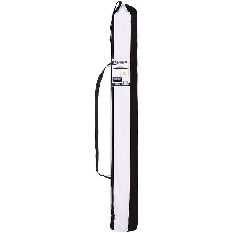Guarda-sol-Milagres-Premium-Em-Aluminio-24m-Listrado-Preto-branco-Bel-