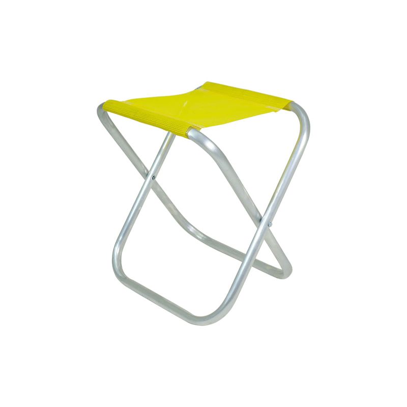 banqueta-dobravel-aluminio-amarela-aberta