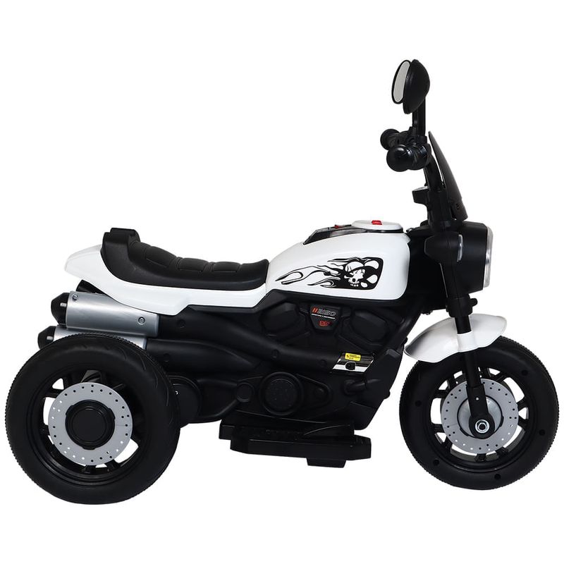 Moto Eletrica Infantil Freeway King 3 Rodas 6v Branca Bel