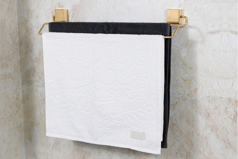 Suporte-Porta-Toalha-Duplo-Curvy-Dourado-Bel