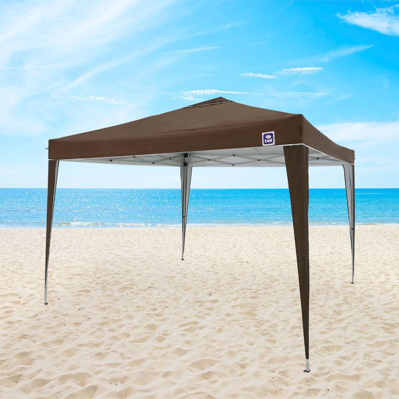 Tenda-Gazebo-Dobravel-3-M-X-3-M-Poliester-Marrom-Bel-