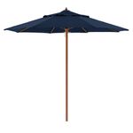 Ombrelone Treviso de Madeira e Poliéster 4,00m Azul Marinho Bel