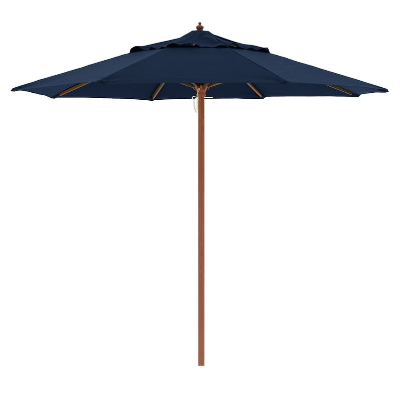 Ombrelone Treviso de Madeira e Poliéster 4,00m Azul Marinho Bel