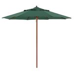 Ombrelone Treviso de Madeira e Poliéster 4,00m Verde Oliva Bel