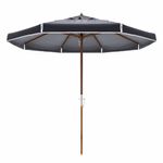 Ombrelone Positano Bagum Madeira 3,00m Preto Bel
