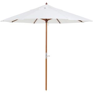 Ombrellone Central Mondello em Madeira 2,70 metros Branco Bel