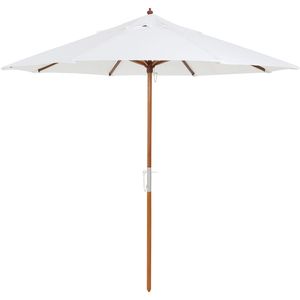 Ombrellone Central Treviso em Madeira 3 metros Branco Bel