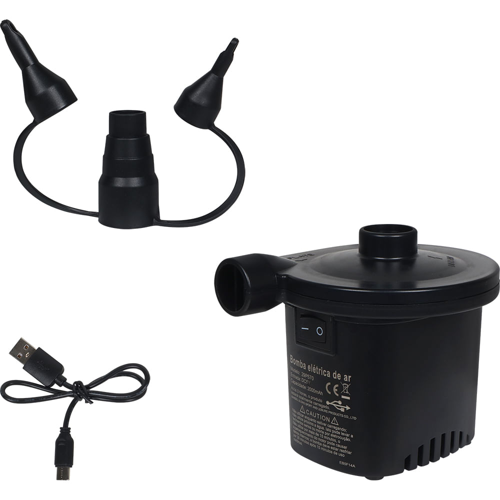 Bomba de Ar Portátil To Go Recarregável USB Bel
