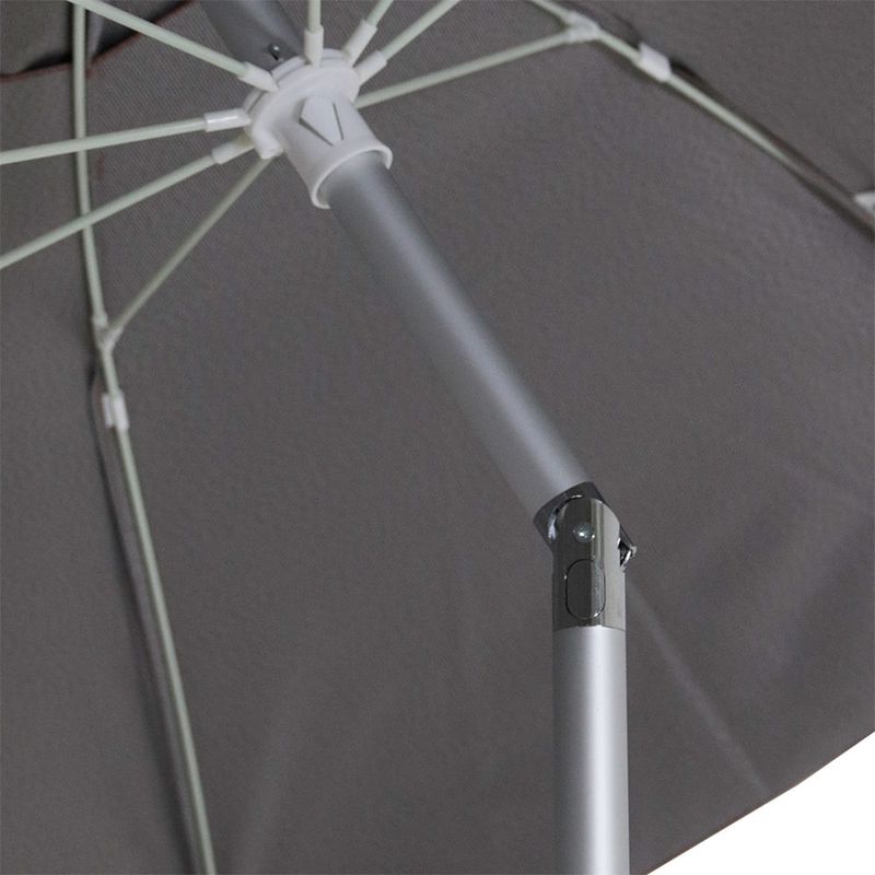 Guarda-sol Articulado Em Bagum e Haste de Alumínio 2,40m Marrom Bel