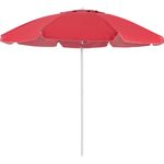 Guarda-sol Articulado Em Bagum com Haste de Alumínio 2,40m Vermelho