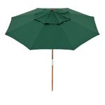 Ombrelone Treviso de Madeira Em Poliéster 2,40m Verde Oliva Bel
