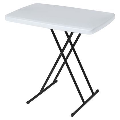 Mesa Dobrável Portátil com Ajuste de Altura 76 cm Branca Bel
